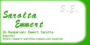 sarolta emmert business card